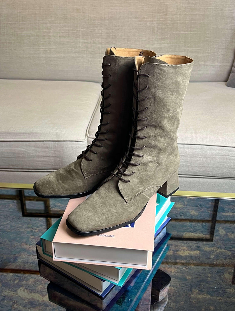 Midi La Toscana Vegan Suede Boots | Grey