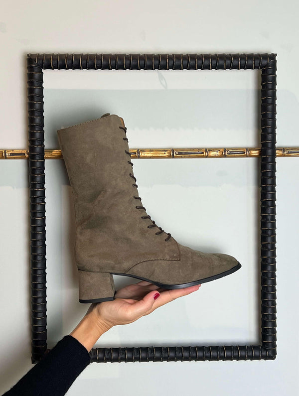 Midi La Toscana Vegan Suede Boots | Grey