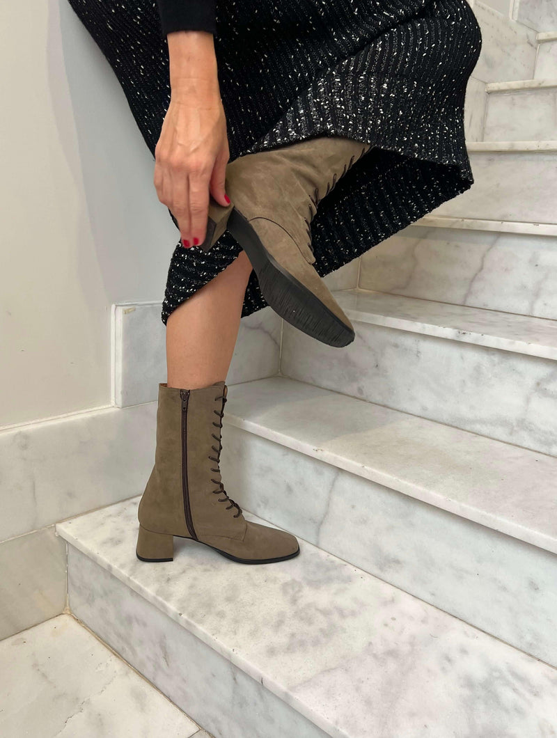 Midi La Toscana Vegan Suede Boots | Grey