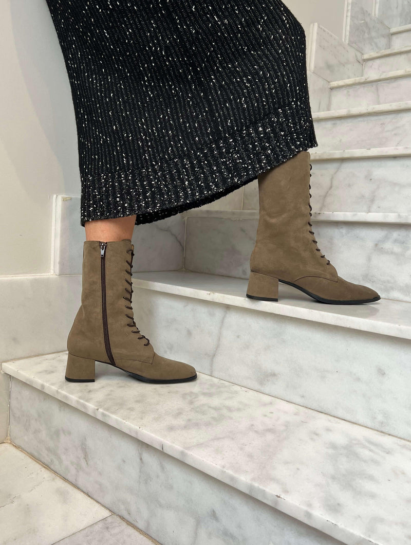 Midi La Toscana Vegan Suede Boots | Grey