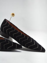 Immaculate Vegan - Dragonfly Dancers Vegan Velvet Flats | Black