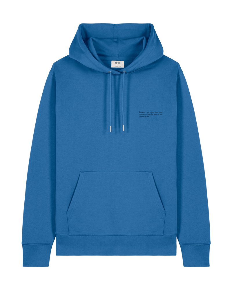 hewn. Womens Organic Cotton Relaxed-fit Hoodie in Morpho Blue