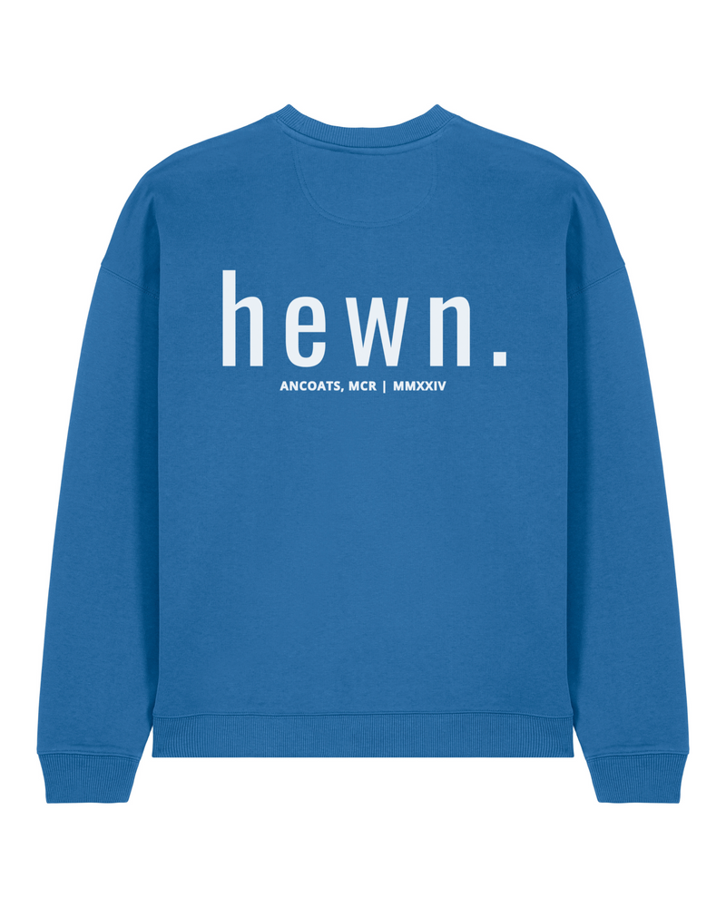 Women's Organic Cotton Signature Oversized Sweatshirt | Morpho Blue