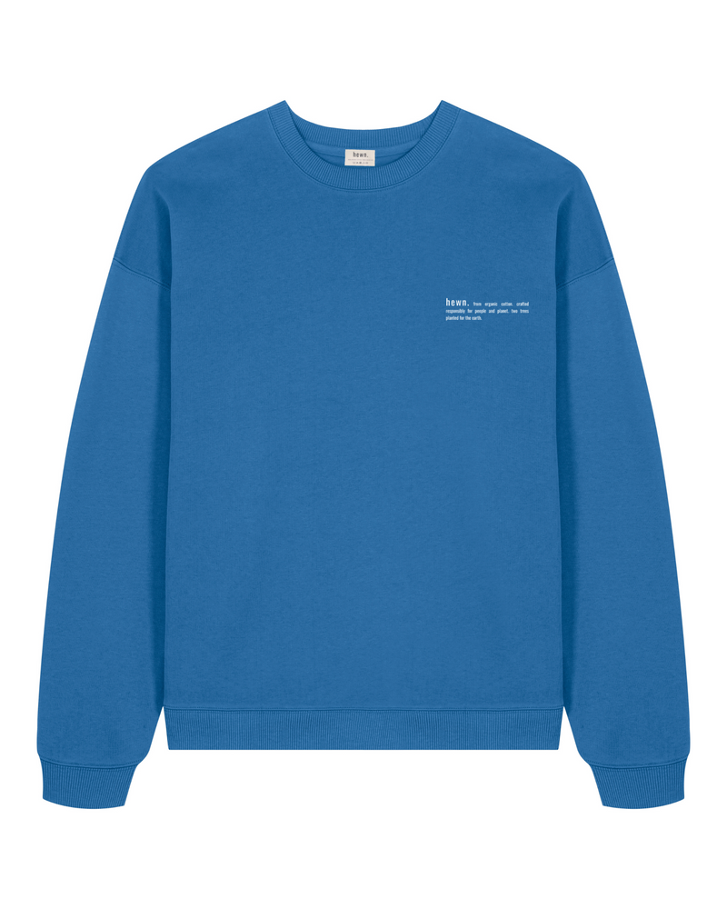 Women's Organic Cotton Signature Oversized Sweatshirt | Morpho Blue