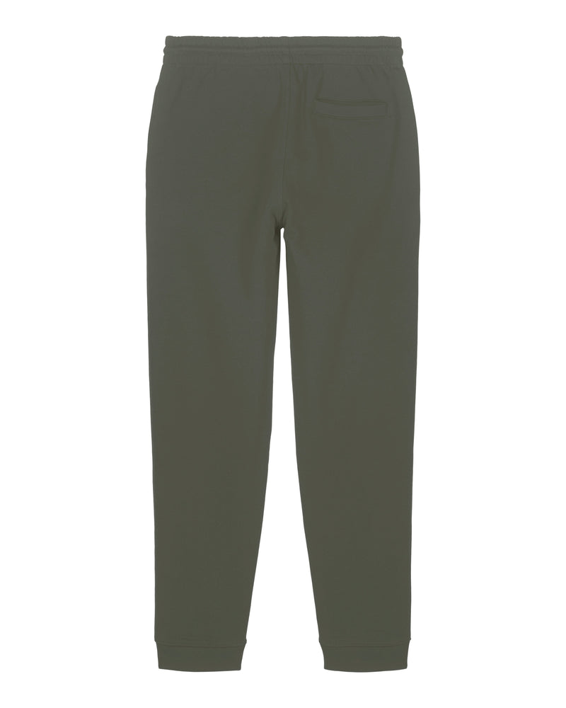 hewn. Womens Organic Cotton Relaxed-fit Joggers in Pine Green Khaki