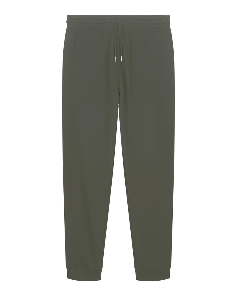 hewn. Womens Organic Cotton Relaxed-fit Joggers in Pine Green Khaki