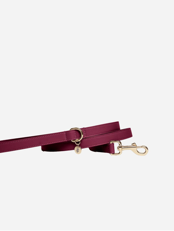 Tails & Bloom Vegan Leather Dog Lead | Mulberry