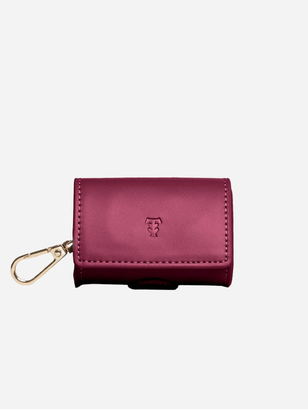 Tails & Bloom Vegan Leather Poop Bag Holder | Mulberry