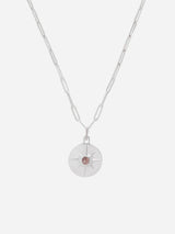 Immaculate Vegan - Under Her Eyes ASTRID NECKLACE <br> Sterling Silver - Pink Rhodochrosite Silver / Silver