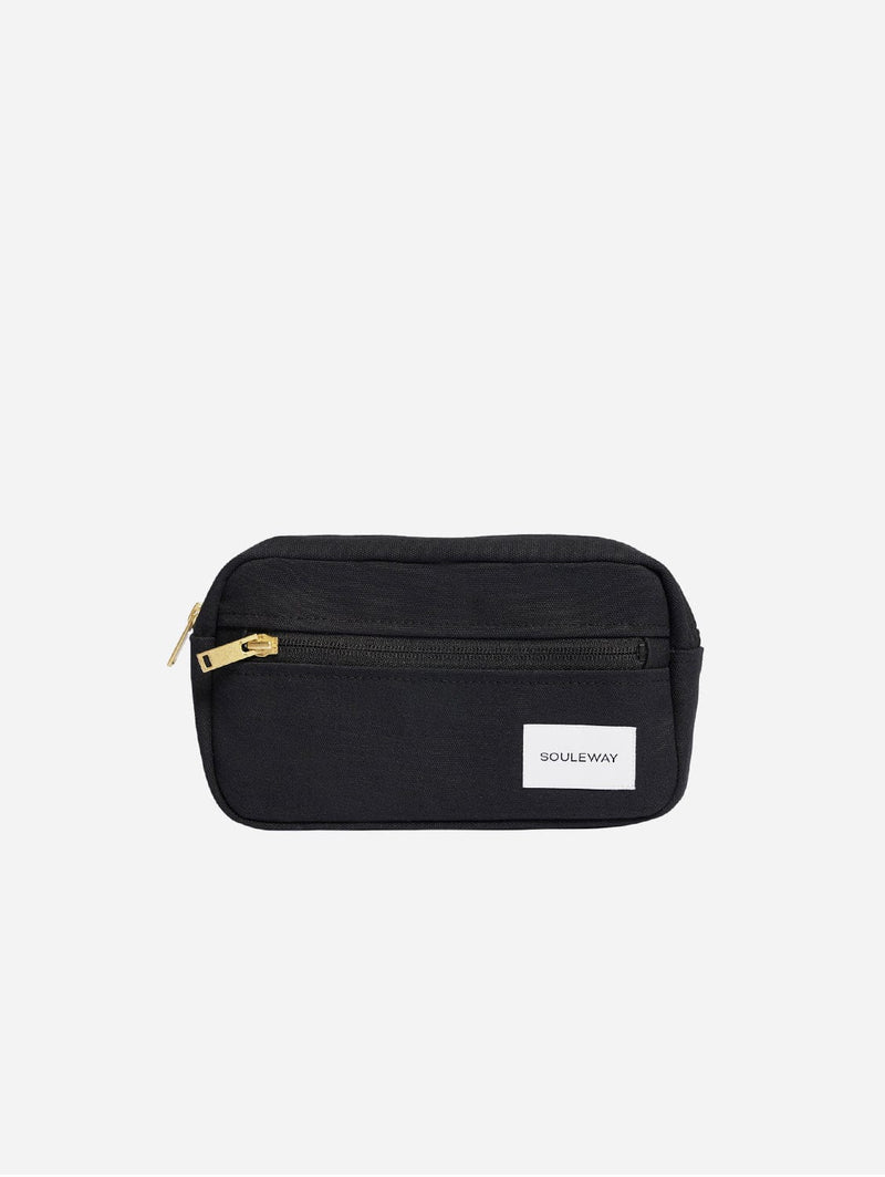 Souleway Natural Cotton Canvas Hip Bag | Night Black Night Black