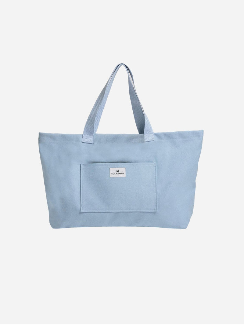Souleway Natural Cotton Canvas Shopper | Dusty Blue Dusty Blue