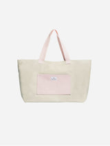 Immaculate Vegan - Souleway Natural Cotton Canvas Shopper | Sand & Pink Sand/Pink