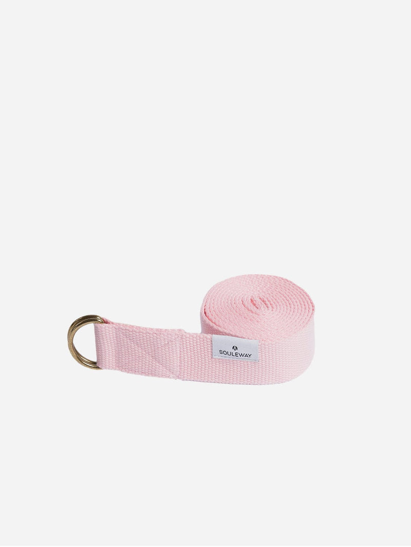 Souleway Natural Cotton Yoga Strap | Blush Pink Blush Pink