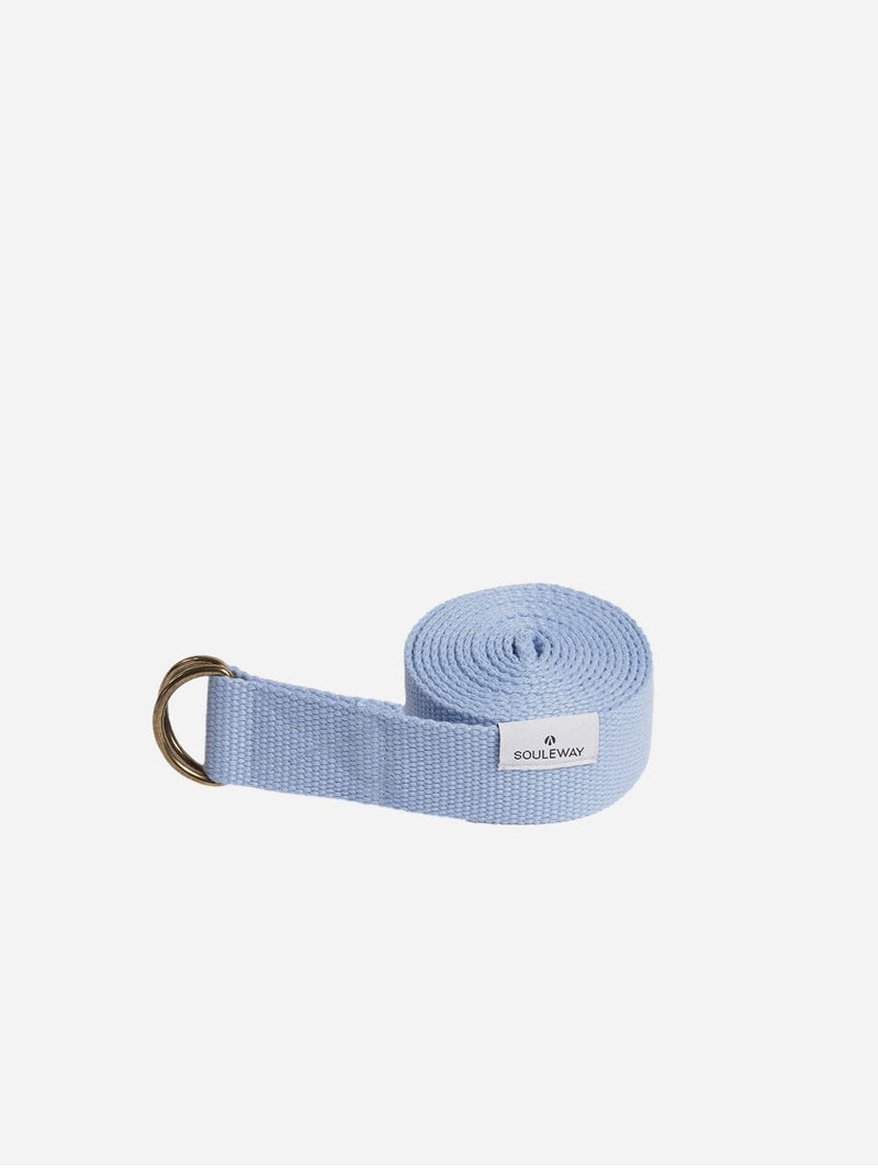 Souleway Natural Cotton Yoga Strap | Dusty Blue Dusty Blue