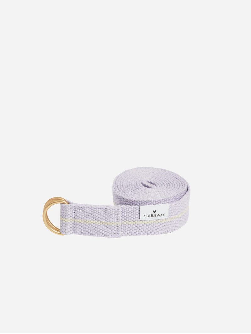 Souleway Natural Cotton Yoga Strap | Lavender & Sand Lavender/Sand