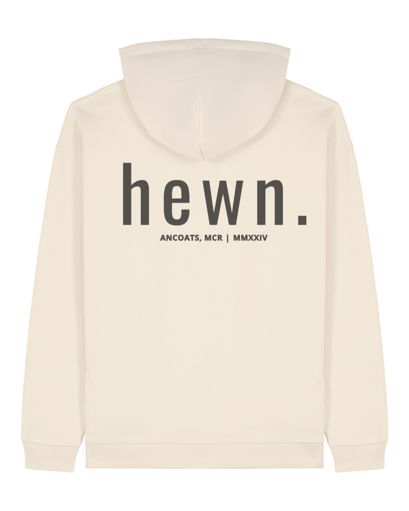 hewn. Mens Organic Cotton Signature Oversized Hoodie in Natural Cotton