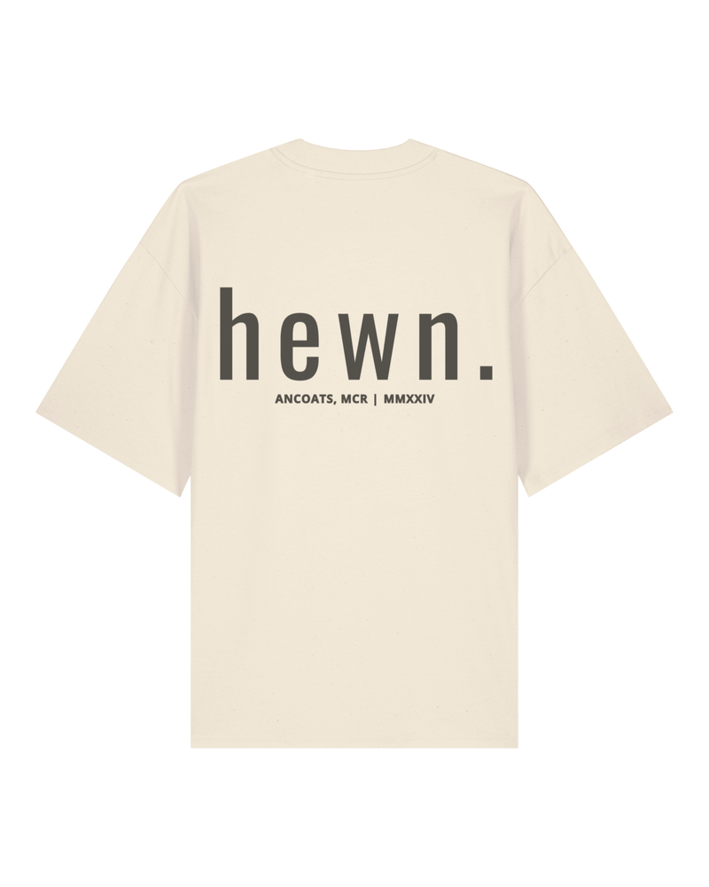 hewn. Mens Organic Cotton Signature Oversized T-shirt in Natural Cotton