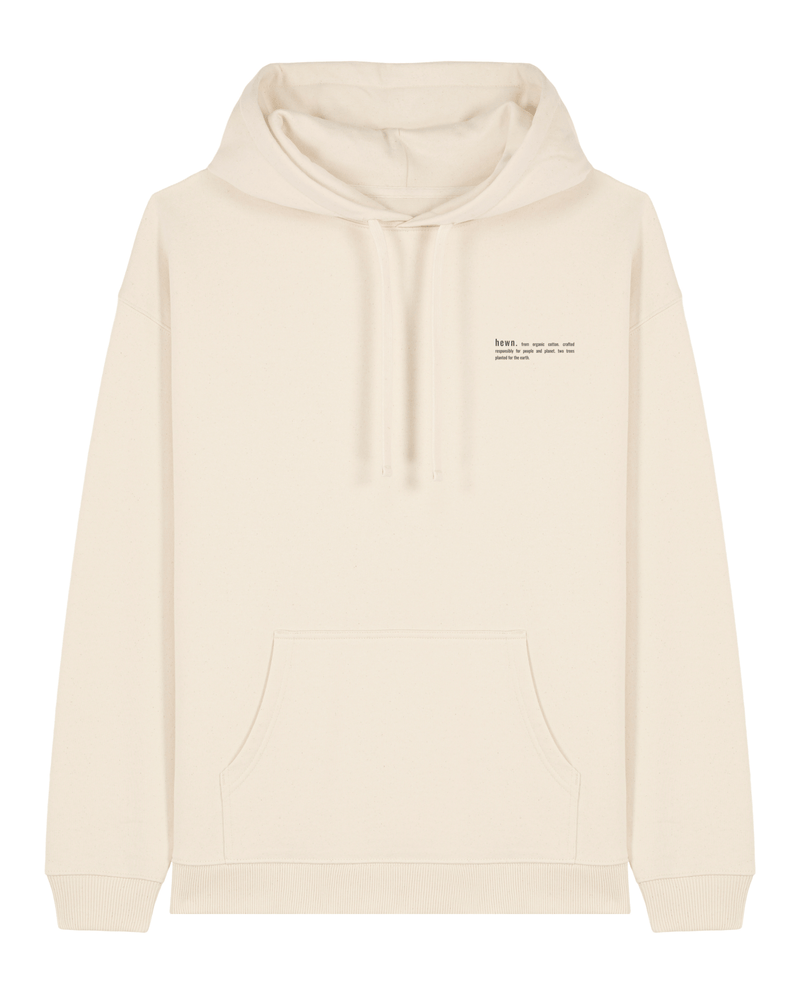 hewn. Mens Organic Cotton Signature Oversized Hoodie in Natural Cotton