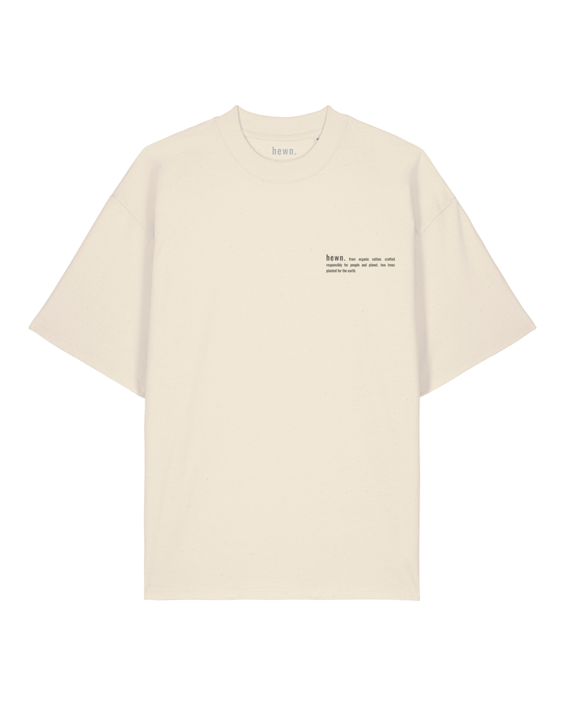 hewn. Mens Organic Cotton Signature Oversized T-shirt in Natural Cotton