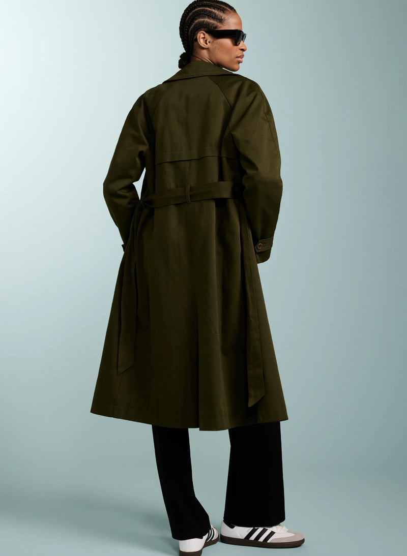 Marlee Organic Cotton Trench | Olive