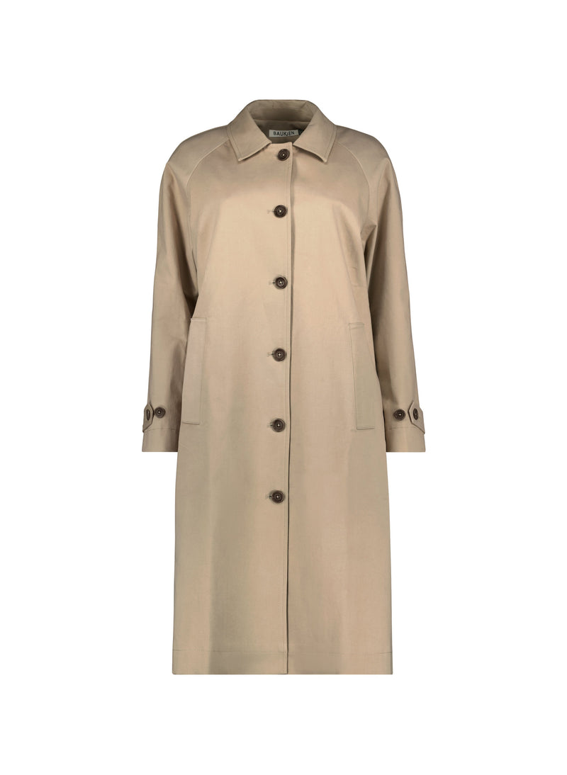 Hazel Organic Cotton Mac Coat | Sand