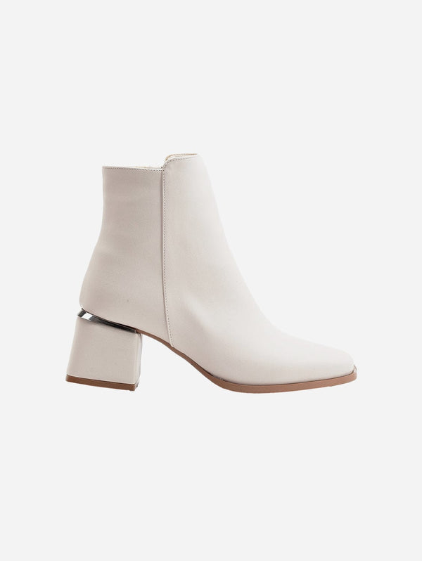 Odette Ankle Vegan Boots | Beige