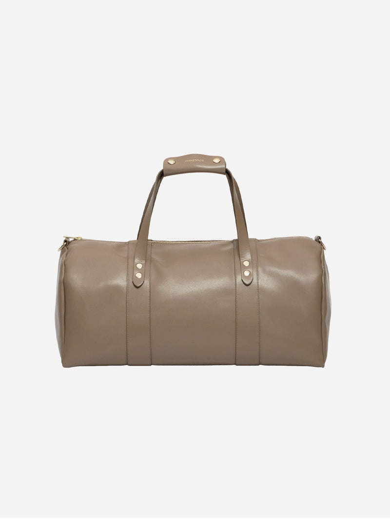 Souleway Oleatex Vegan Olive Leather Classic Weekender | Mocha Brown Mocha Brown