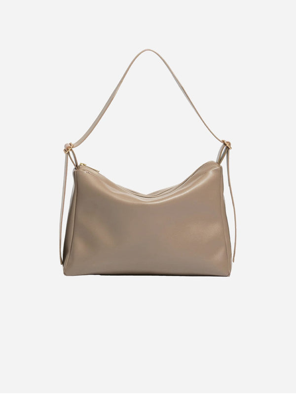 Souleway Oleatex Vegan Olive Leather Slouchy Shoulder Bag | Mocha Brown Mocha Brown