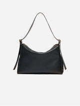 Immaculate Vegan - Souleway Oleatex Vegan Olive Leather Slouchy Shoulder Bag | Night Black Night Black