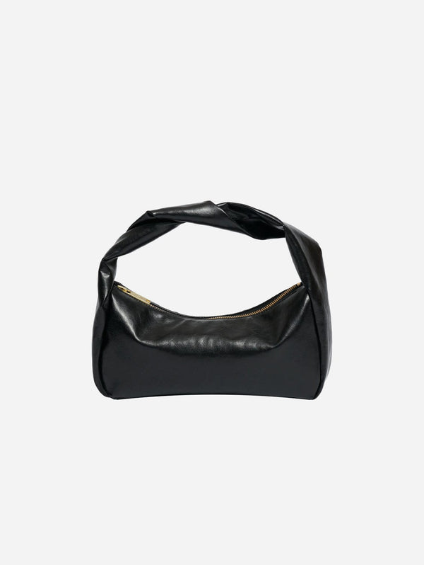 Souleway Oleatex Vegan Olive Leather Twist Bag | Night Black Night Black
