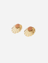 Immaculate Vegan - Rive Claire Ondine 24ct Gold Plated Stud Earrings | Camel & Gold