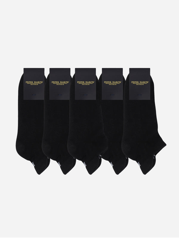Men's Organic Cotton Sport Trainer Sock Bundle | Black