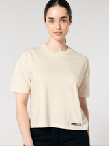 Immaculate Vegan - VEGAN Happy Orgainc Cotton Women's Nova Boxy T-Shirt  | Multiple Colours Natural Raw / UK12 / EU40 / US8