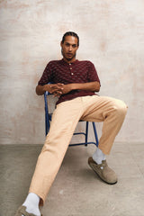 Immaculate Vegan - KOMODO PERRY - Cotton Tencel Knit Polo - Berry