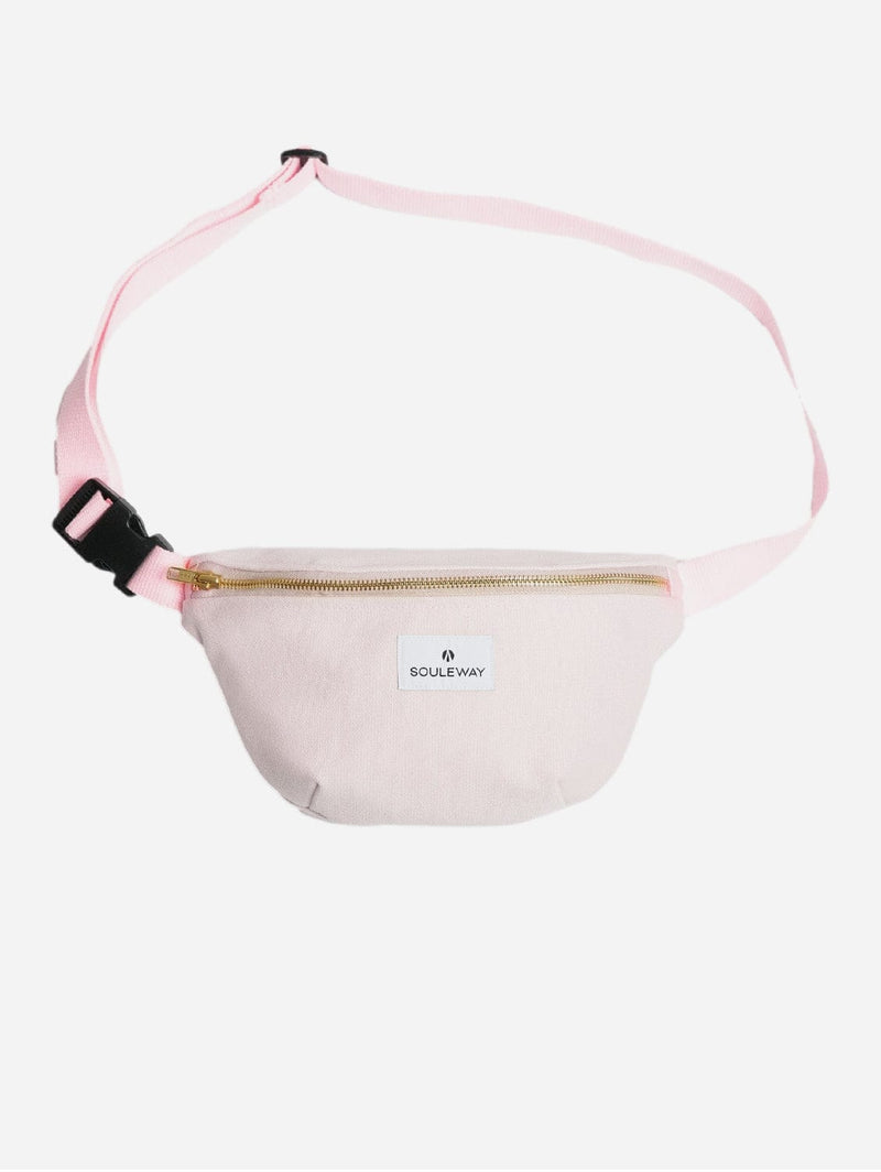 Souleway Natural Cotton Canvas Bum Bag | Blush Pink Blush Pink