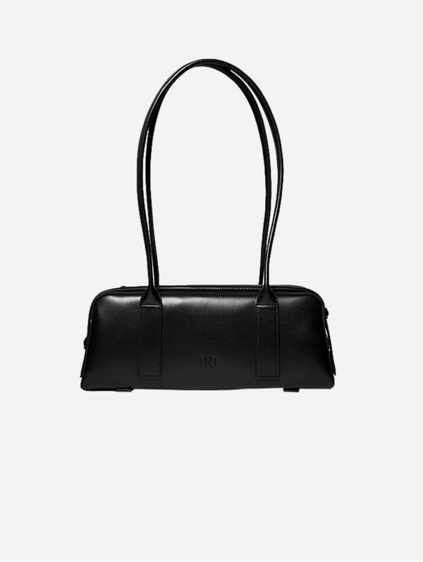 Svarian Paquin Vegan Italian Grape Leather Shoulder Bag | Onyx Onyx