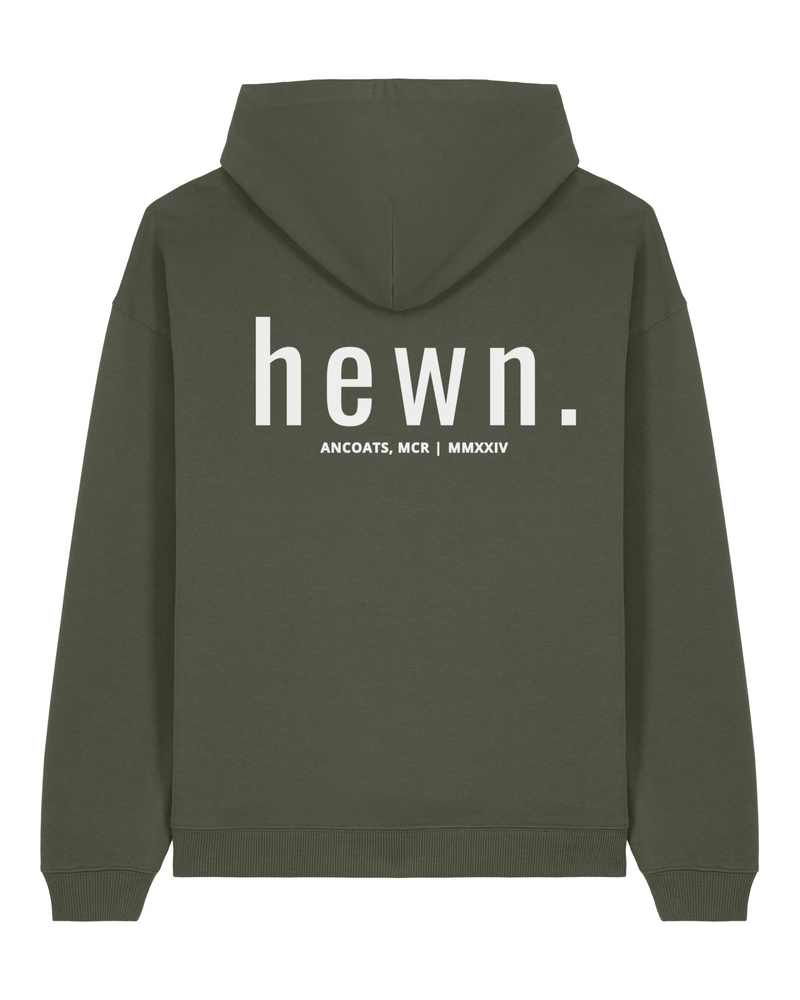 Women's Organic Cotton Signature Oversized Hoodie | Pine Green Khaki