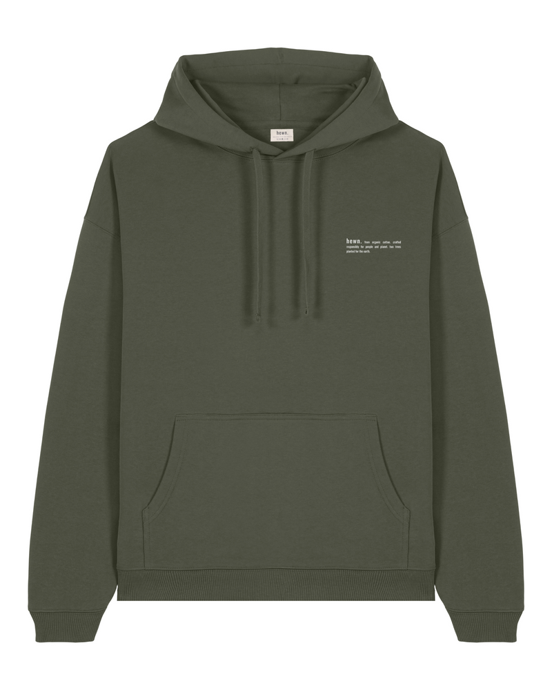 Women's Organic Cotton Signature Oversized Hoodie | Pine Green Khaki