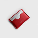 Immaculate Vegan - Oliver Co. London Premium Slim Apple Leather Vegan Cardholder | Chilli Red Chilli Red