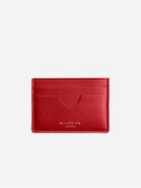 Immaculate Vegan - Oliver Co. London Premium Slim Apple Leather Vegan Cardholder | Chilli Red Chilli Red