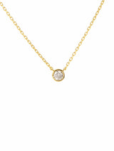 Immaculate Vegan - BLOOMTINE Illuminess™ Gold Vermeil '6mm' Single Stone Sparkle Necklace
