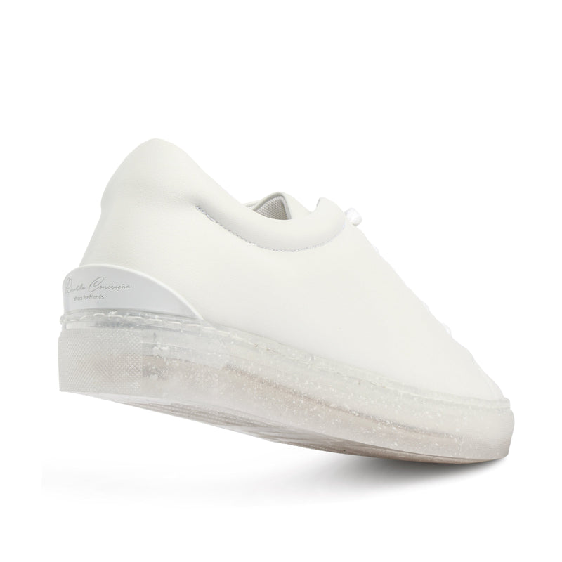 RC Shoes RC Unisex Recycled Vegan Leather Trainers | White