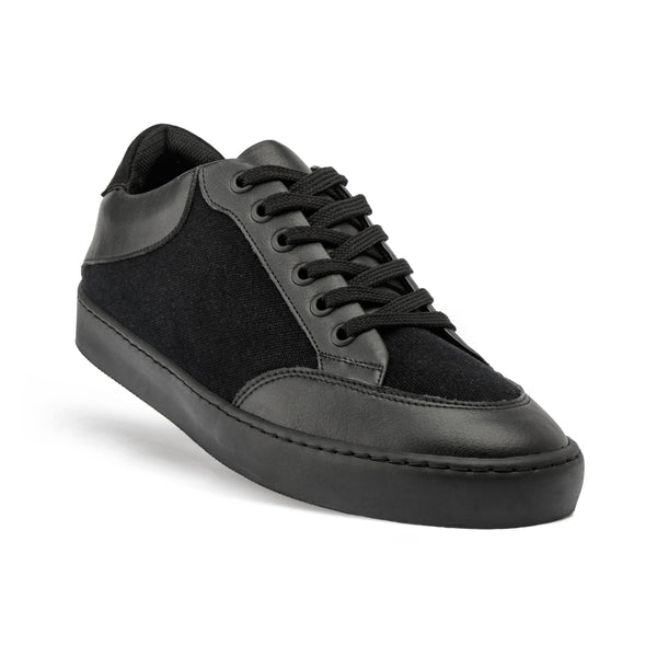 RC Shoes RC Unisex Recycled Vegan Leather Trainers | Off Black