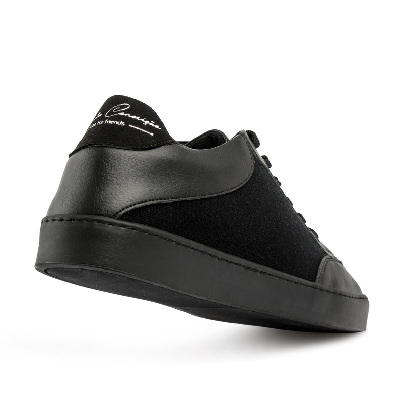 RC Shoes RC Unisex Recycled Vegan Leather Trainers | Off Black