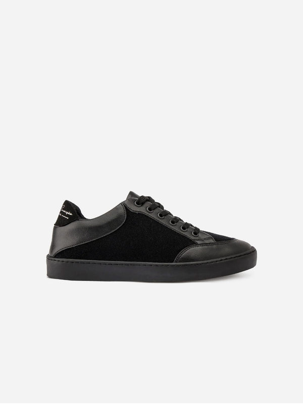 RC Shoes RC Unisex Recycled Vegan Leather Trainers | Off Black Black / UK5 / EU38 / USW8