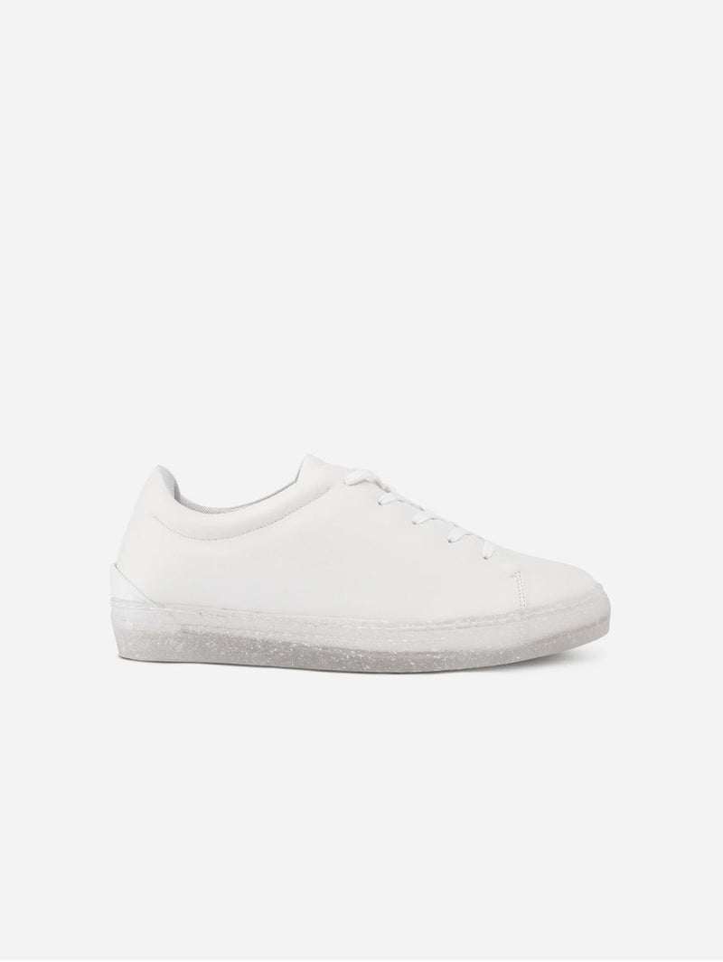 RC Shoes RC Unisex Recycled Vegan Leather Trainers | White White / UK5 / EU38 / USW8