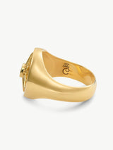 Immaculate Vegan - Under Her Eyes ASTRID RING <br> 18k Gold Plated - Onyx