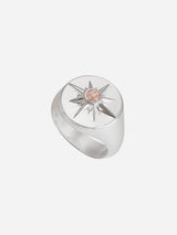 Immaculate Vegan - Under Her Eyes ASTRID RING <br> Sterling Silver - Pink Rhodochrosite