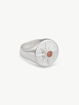 Immaculate Vegan - Under Her Eyes ASTRID RING <br> Sterling Silver - Pink Rhodochrosite