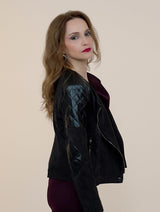 Immaculate Vegan - Eloquere Rockstar Vegan Suede Biker Jacket | Black